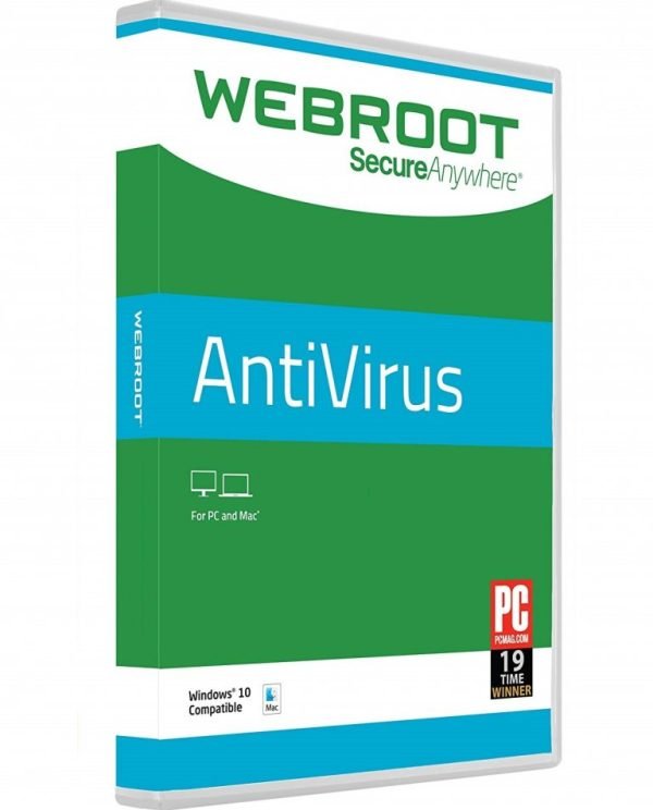 Webroot SecureAnywhere AntiVirus 2 Device 1 Year